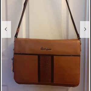 Robert Graham Embossed Leather Messenger